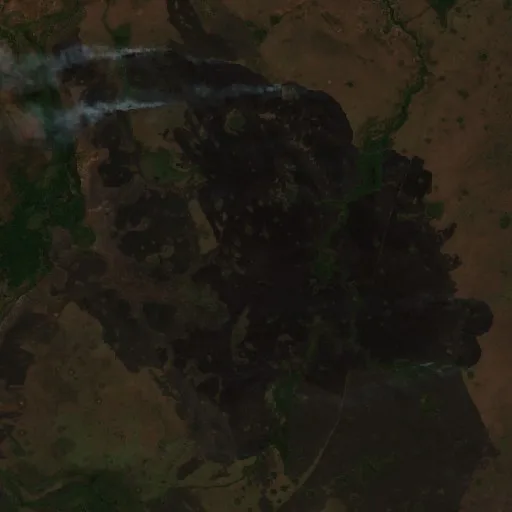 Incendio cerca de Lagoa da Confusão (2 ago) — Sentinel-2 true color