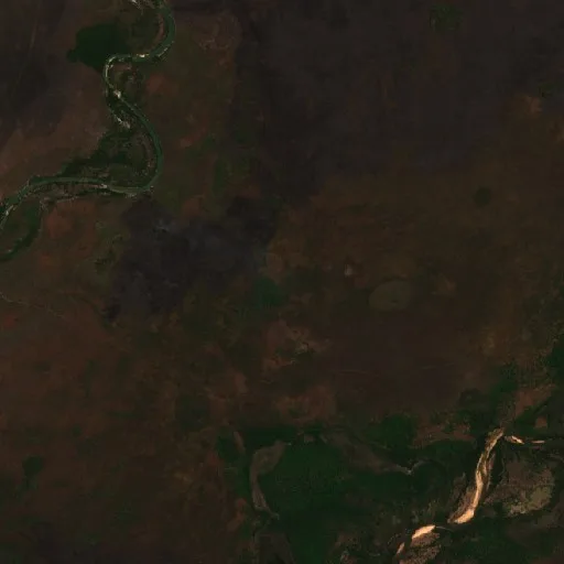 Wildfire near Lagoa da Confusão (Aug 25) — Sentinel-2 true color