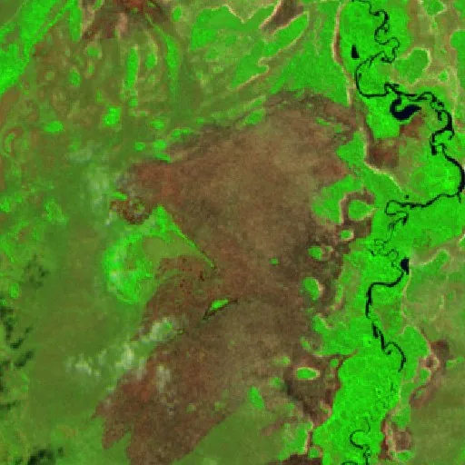 Wildfire near Lagoa da Confusão (Jul 24 · S #2) — Sentinel-2 SWIR (fuego)