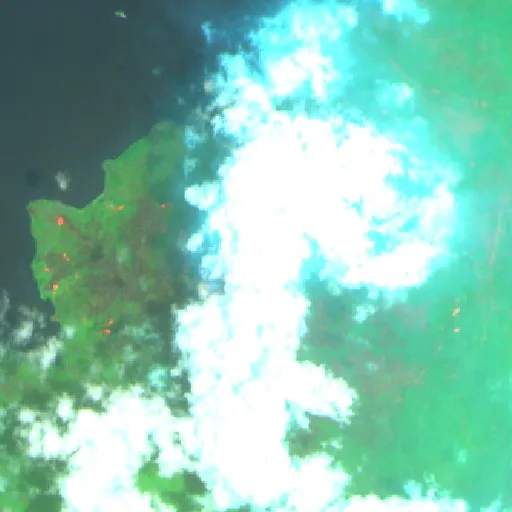 Wildfire near Laiwui — Sentinel-2 SWIR (fuego)