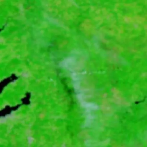 Incendio cerca de Lama — NASA satellite