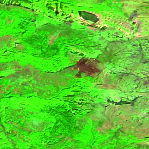Incendio cerca de Laruns — Sentinel-2 SWIR (fuego)