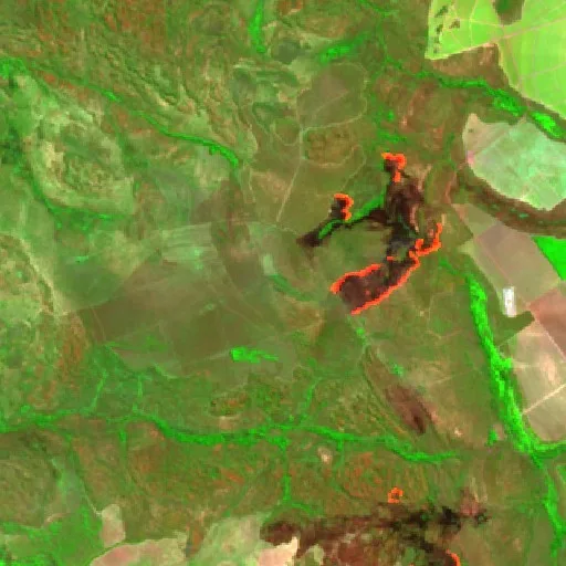 Incendio cerca de Lassance — Sentinel-2 SWIR (fuego)