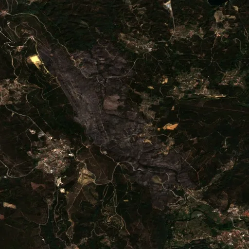 Wildfire near Lavegadas — Sentinel-2 true color