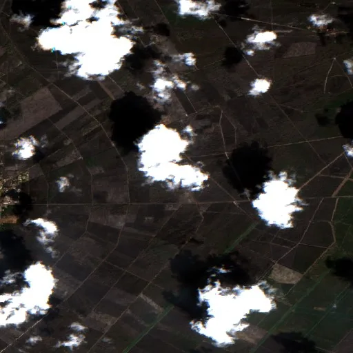 Incendio cerca de Le Porge (22 jul) — Sentinel-2 true color
