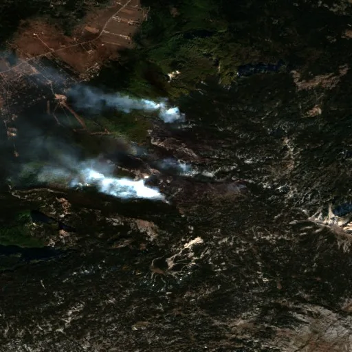 Incendio cerca de Lise (2 oct) — Sentinel-2 true color