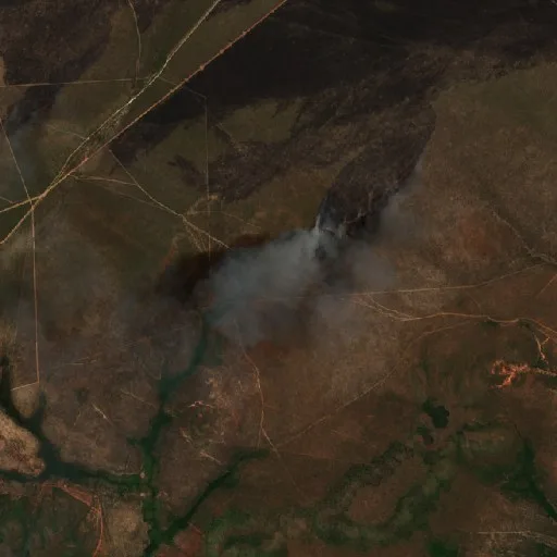 Incendio cerca de Lizarda (28 sep) — Sentinel-2 true color