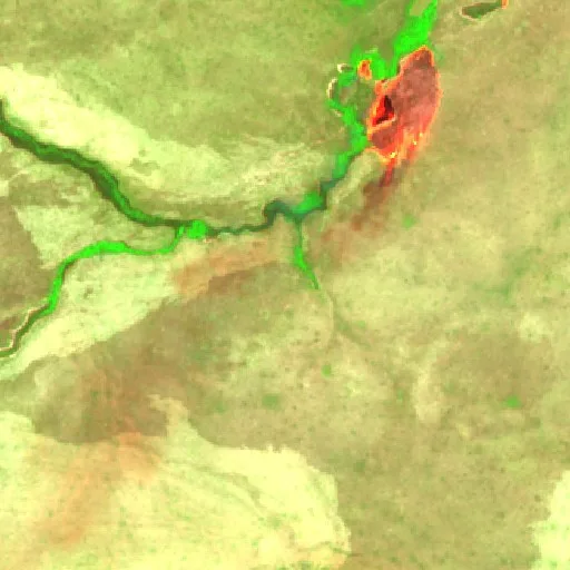 Wildfire near Lizarda (Sep 15 · SE) — Sentinel-2 SWIR (fuego)