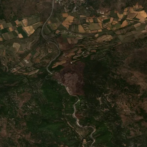 Wildfire near Lodève — Sentinel-2 true color
