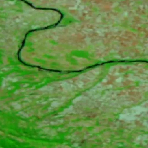 Incendio cerca de Lom — NASA satellite