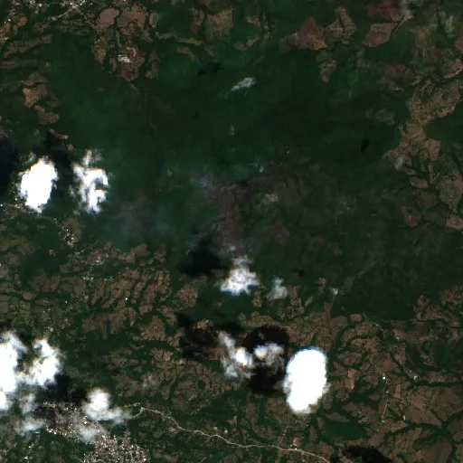 Wildfire near Loma de Cabrera — Sentinel-2 true color