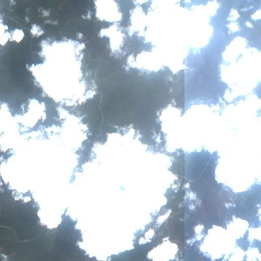 Wildfire near Longkali (Oct 1) — Sentinel-2 true color