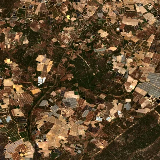 Wildfire near Lucena del Puerto — Sentinel-2 true color