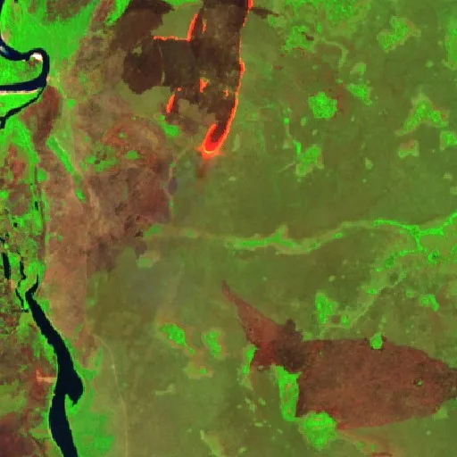 Incendio cerca de Luciara (2 sep · N) — Sentinel-2 SWIR