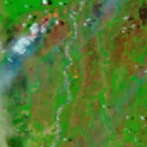 Wildfire near Luciara (Sep 20 · E) — NASA satellite