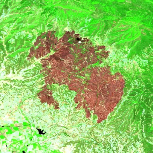 Incendio cerca de Luesia — Sentinel-2 SWIR (fuego)