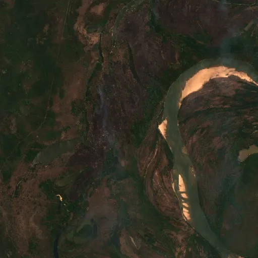 Wildfire near Luiz Alves — Sentinel-2 true color