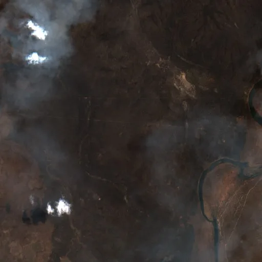Incendio cerca de Lumina — Sentinel-2 true color
