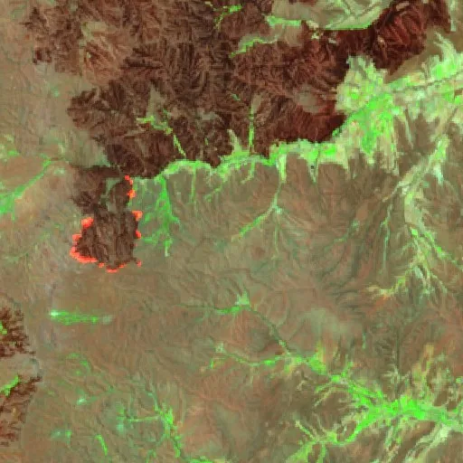 Incendio cerca de Macari — Sentinel-2 SWIR (fuego)