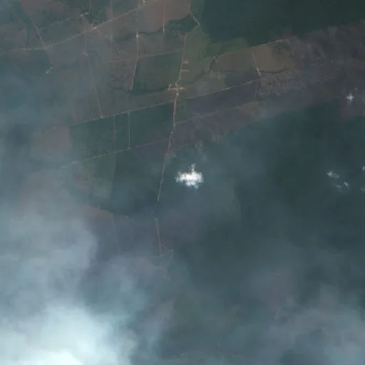 Incendio cerca de Machado — Sentinel-2 true color