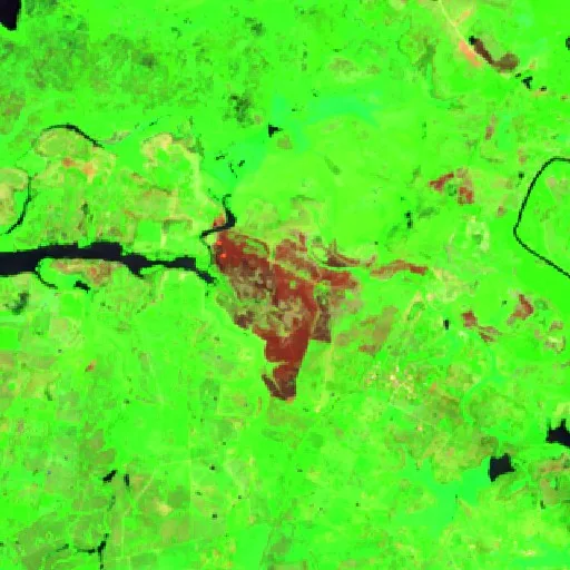 Wildfire near Macuspana (Jul 22) — Sentinel-2 SWIR (fuego)
