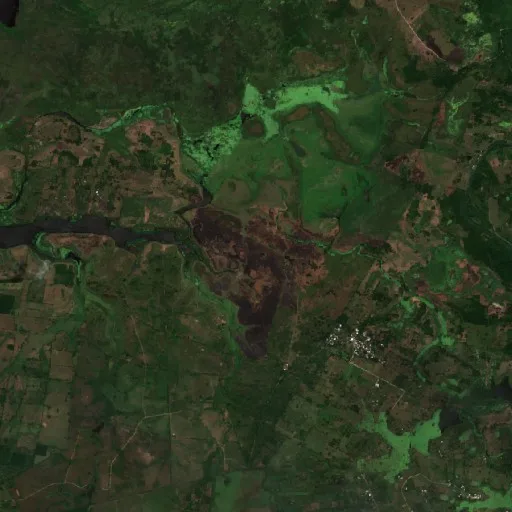 Wildfire near Macuspana (Jul 22) — Sentinel-2 true color