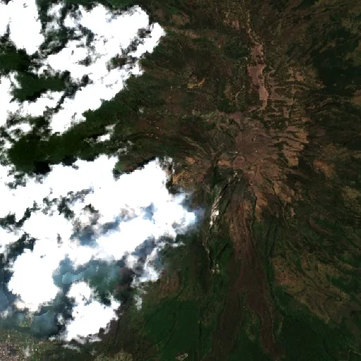 Wildfire near Magetan — Sentinel-2 true color
