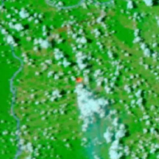 Wildfire near Maloca dos Índios (Oct 3) — NASA satellite