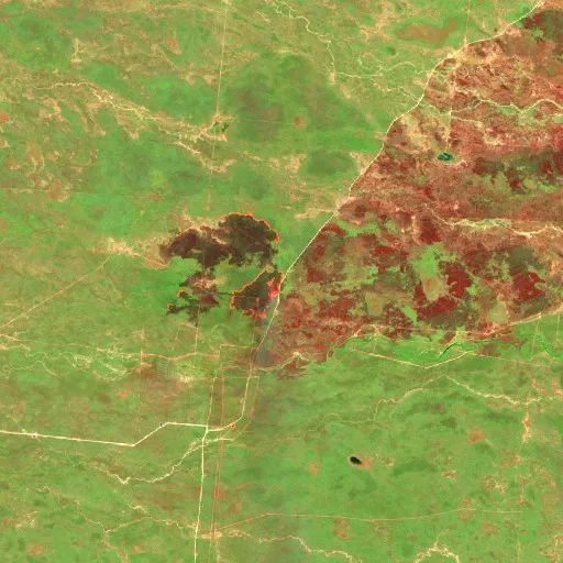 Malpas Trenton Bushfire — Sentinel-2 SWIR (fuego)