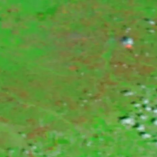 Incendio cerca de Malynivska rural hromada — NASA satellite