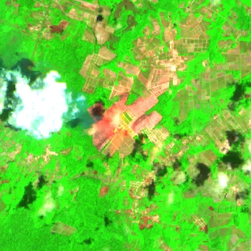 Incendio cerca de Mana — Sentinel-2 SWIR (fuego)