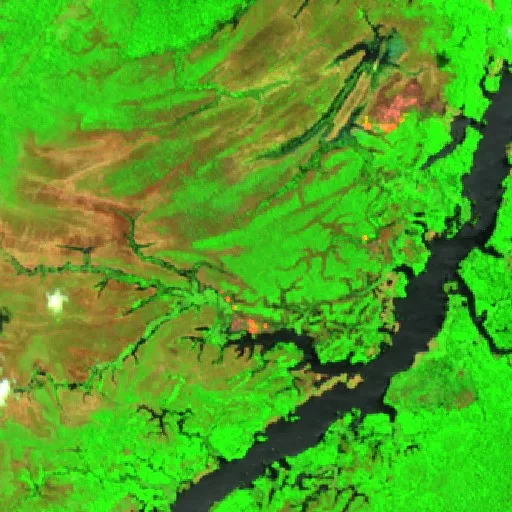 Incendio cerca de Manaquiri — Sentinel-2 SWIR (fuego)