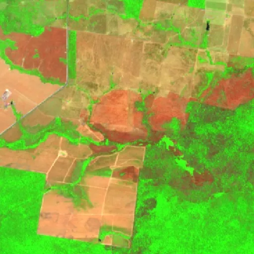 Incendio cerca de Mandi — Sentinel-2 SWIR (fuego)