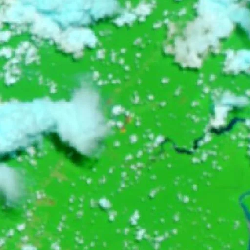 Incendio cerca de Mandioca — NASA satellite