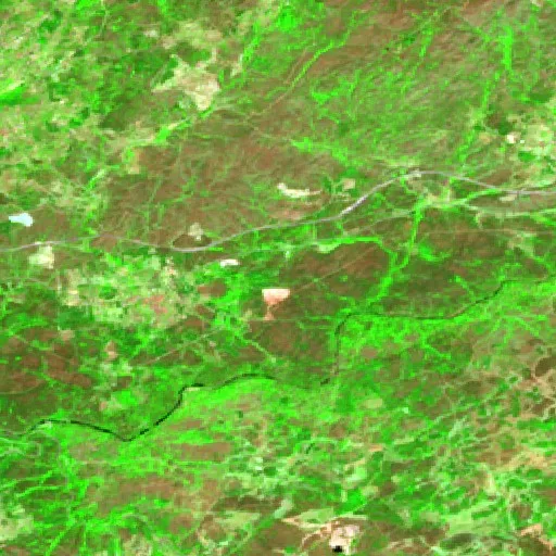 Wildfire near Mangualde — Sentinel-2 SWIR (fuego)