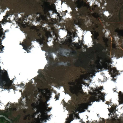 Wildfire near Maningrida — Sentinel-2 true color