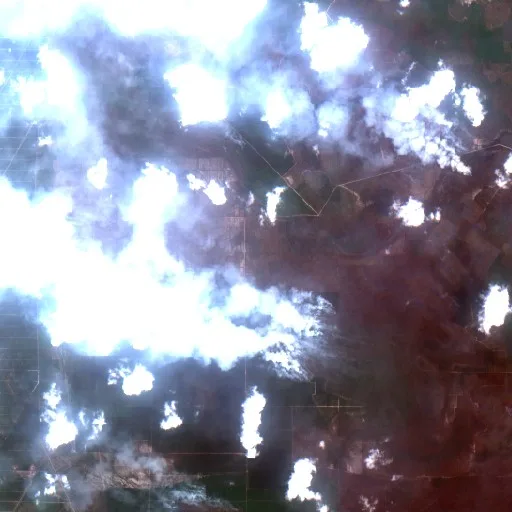 Incendio cerca de Manismata (15 oct) — Sentinel-2 true color