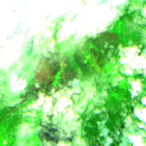 Wildfire near Manismata (Sep 16 · E) — Sentinel-2 SWIR (fuego)