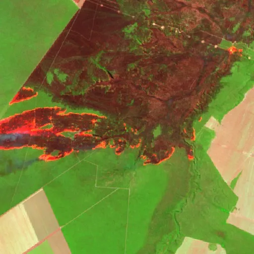 Incendio cerca de Manoel Emídio — Sentinel-2 SWIR (fuego)