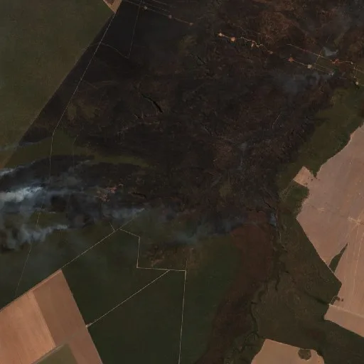 Incendio cerca de Manoel Emídio — Sentinel-2 true color