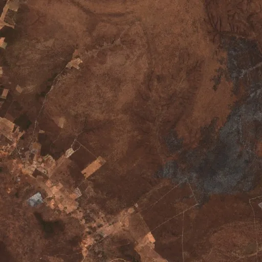 Wildfire near Mansidão — Sentinel-2 true color