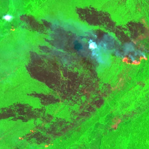 Incendio cerca de Mappi — Sentinel-2 SWIR (fuego)