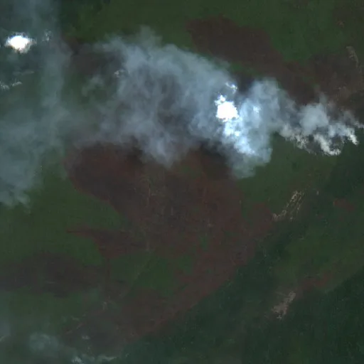 Incendio cerca de Mappi — Sentinel-2 true color