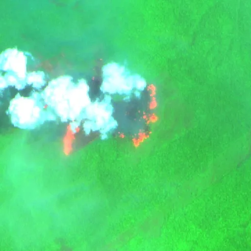 Wildfire near Maracau (Sep 23) — Sentinel-2 SWIR (fuego)