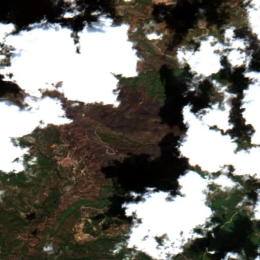 Incendio cerca de Marines — Sentinel-2 true color