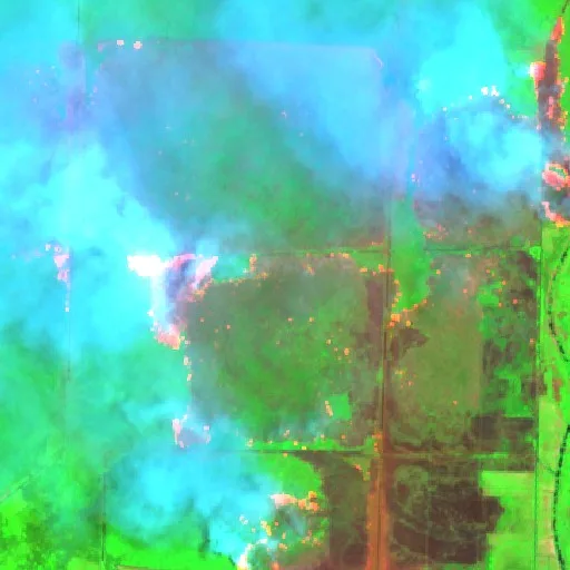 Wildfire near Matangai (Oct 1 · E) — Sentinel-2 SWIR (fuego)