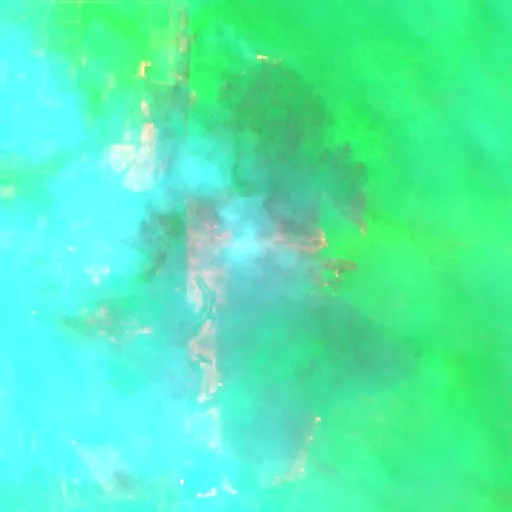 Wildfire near Matangai — Sentinel-2 SWIR (fuego)