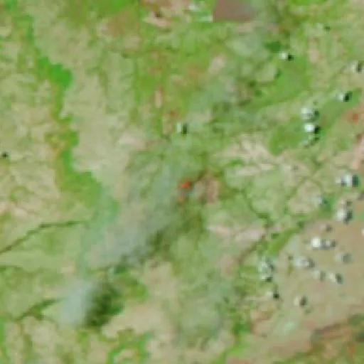 Wildfire near Mateiros (Oct 6) — NASA satellite