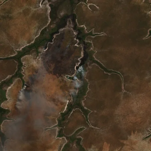 Wildfire near Mateiros (Aug 28) — Sentinel-2 true color