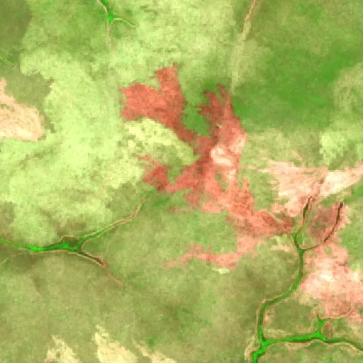 Incendio cerca de Mateiros (30 jul) — Sentinel-2 SWIR (fuego)